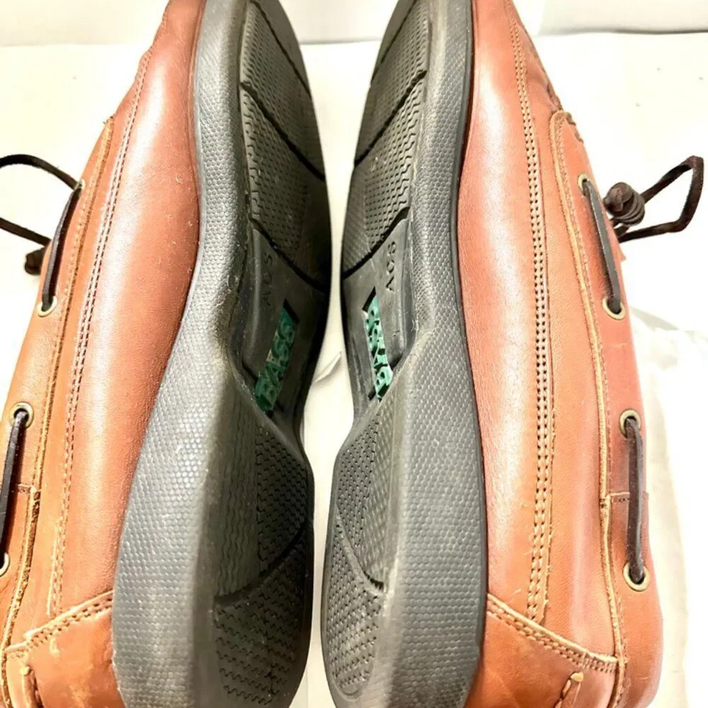 Bass Brown Nubuck Leather Boat Shoes 